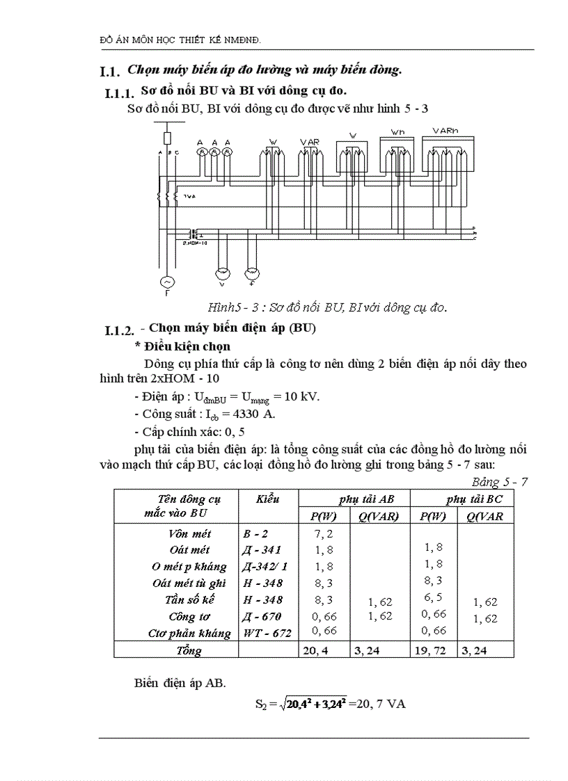 image for page Tính toán phụ tải và cân bằng công suất