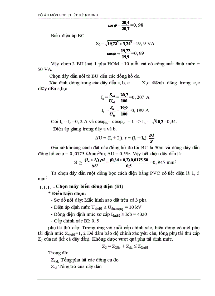 image for page Tính toán phụ tải và cân bằng công suất