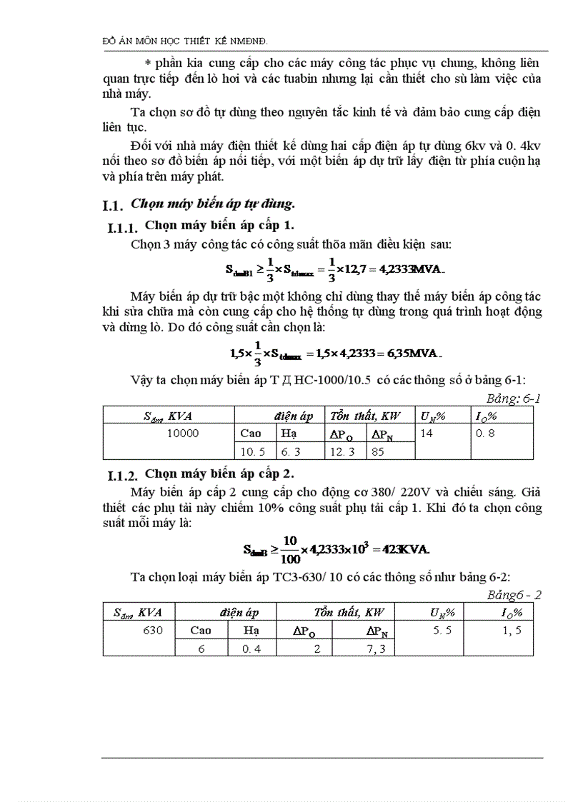 image for page Tính toán phụ tải và cân bằng công suất