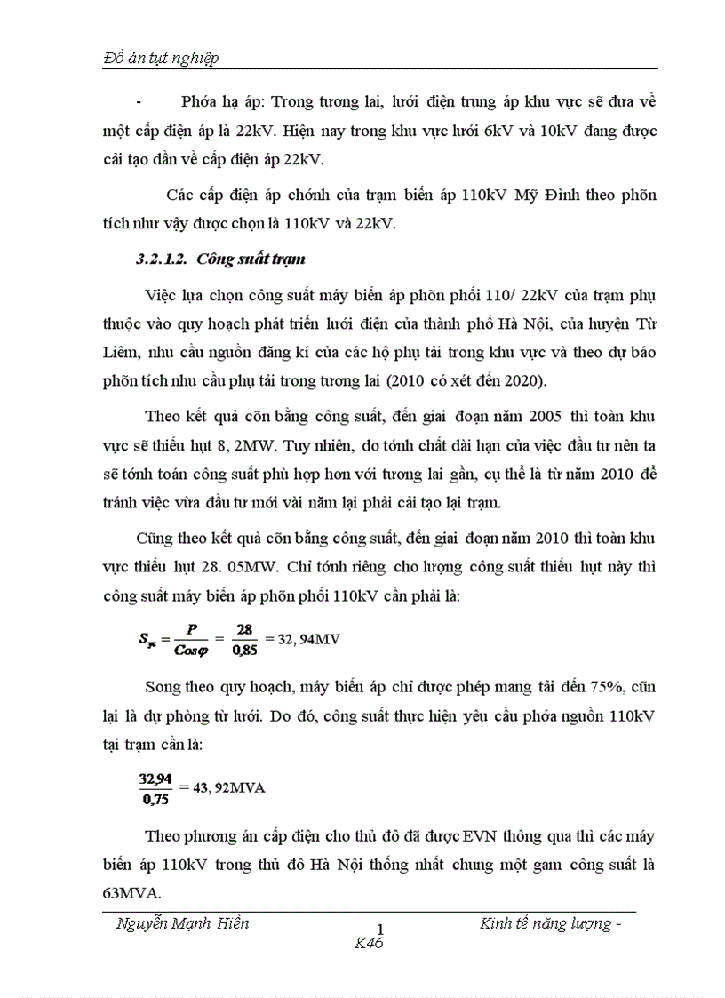 image for page Phân tích đánh giá hiệu quả dự án đầu tư xây dựng trạm biến áp 110kV Mỹ Đình