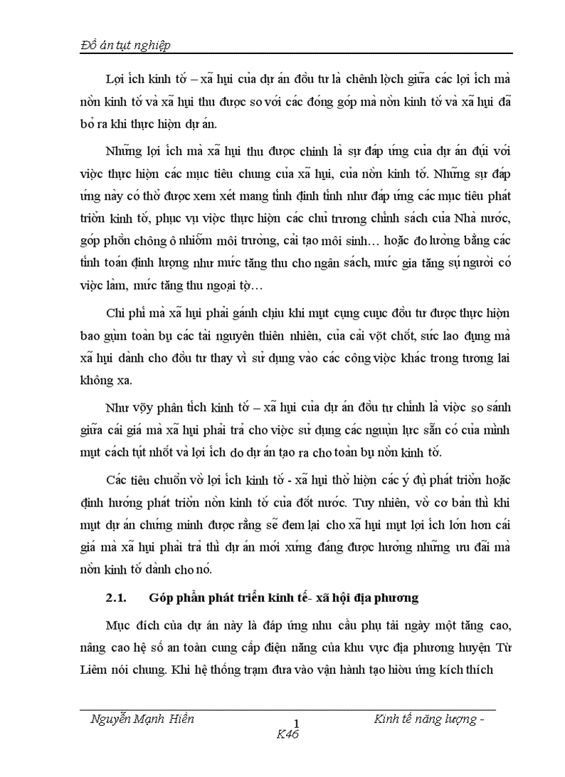 image for page Phân tích đánh giá hiệu quả dự án đầu tư xây dựng trạm biến áp 110kV Mỹ Đình