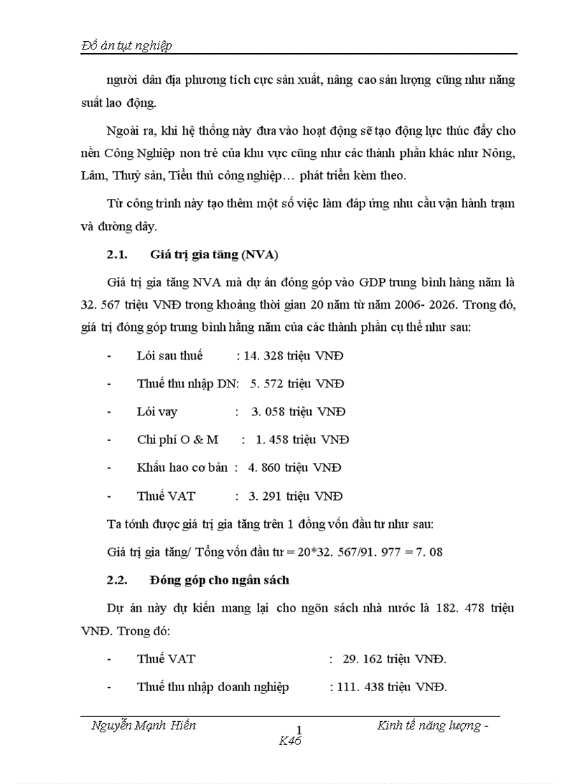 image for page Phân tích đánh giá hiệu quả dự án đầu tư xây dựng trạm biến áp 110kV Mỹ Đình