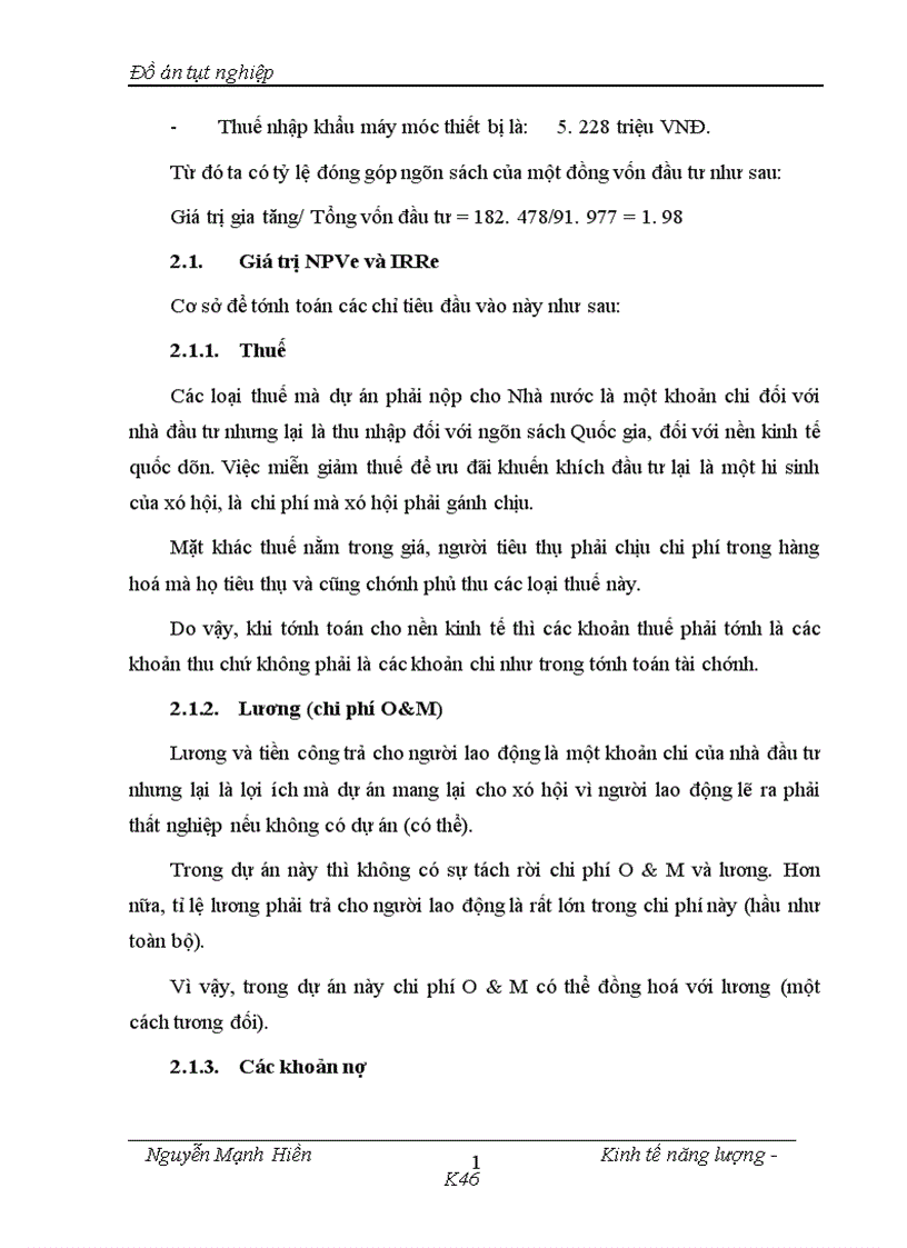 image for page Phân tích đánh giá hiệu quả dự án đầu tư xây dựng trạm biến áp 110kV Mỹ Đình