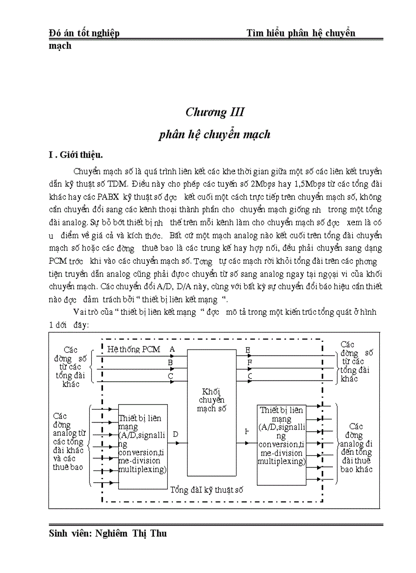 image for page Đó án Tìm hiểu phân hệ chuyển mạch