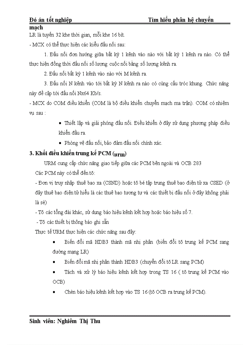 image for page Đó án Tìm hiểu phân hệ chuyển mạch
