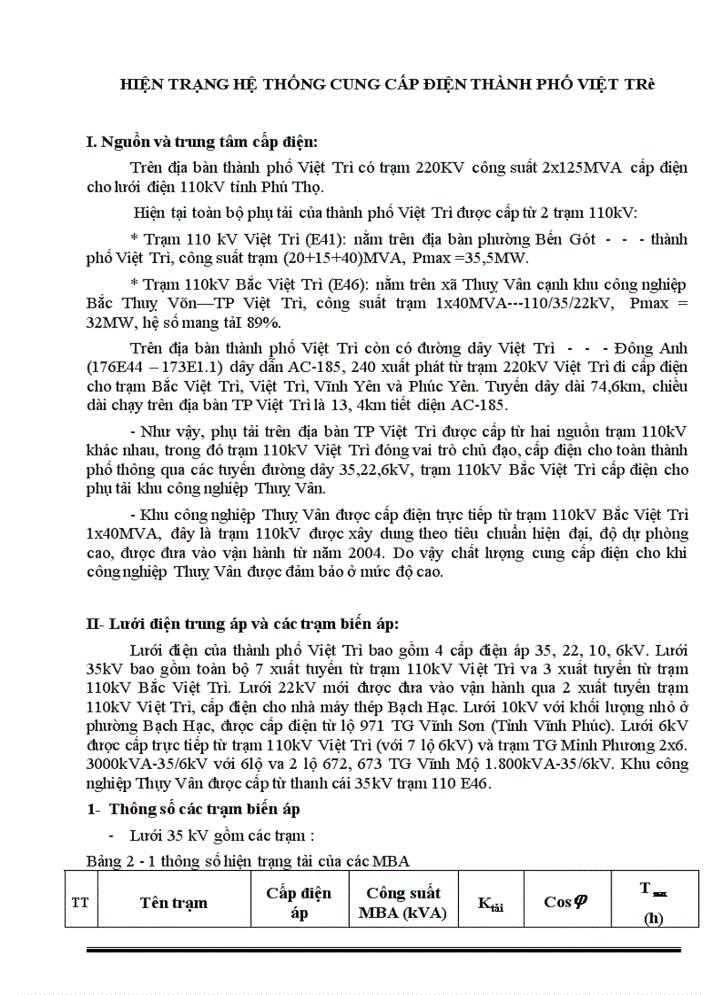 image for page Quy hoạch cải tạo lưới điện phân phối thành phố việt trì từ năm 2006 đến 2017
