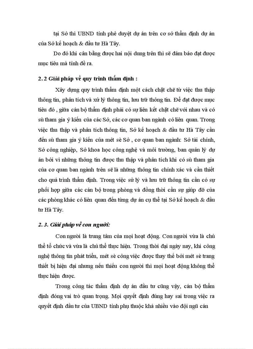 image for page Một số ý kiến về công tác thẩm định dự án đầu tư tại Sở kế hoạch đầu tư Hà Tây