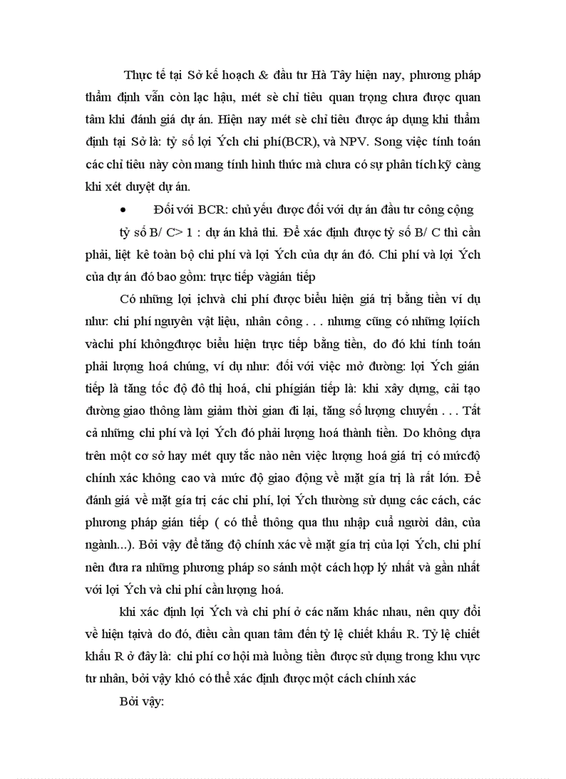 image for page Một số ý kiến về công tác thẩm định dự án đầu tư tại Sở kế hoạch đầu tư Hà Tây