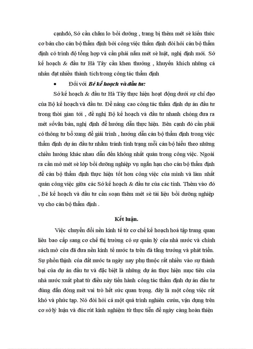 image for page Một số ý kiến về công tác thẩm định dự án đầu tư tại Sở kế hoạch đầu tư Hà Tây