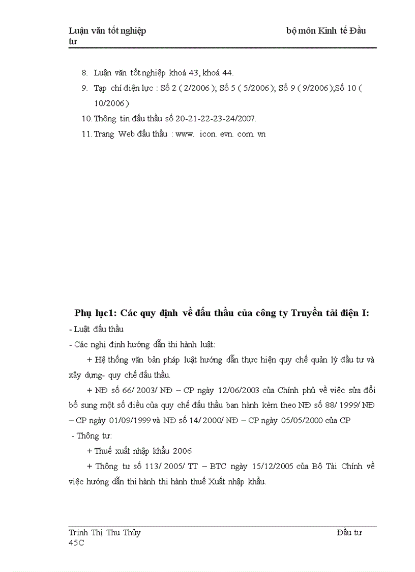 image for page Thực trạng và giải pháp nâng cao hiệu quả công tác tổ chức đấu thầu tại công ty Truyền tải điện I