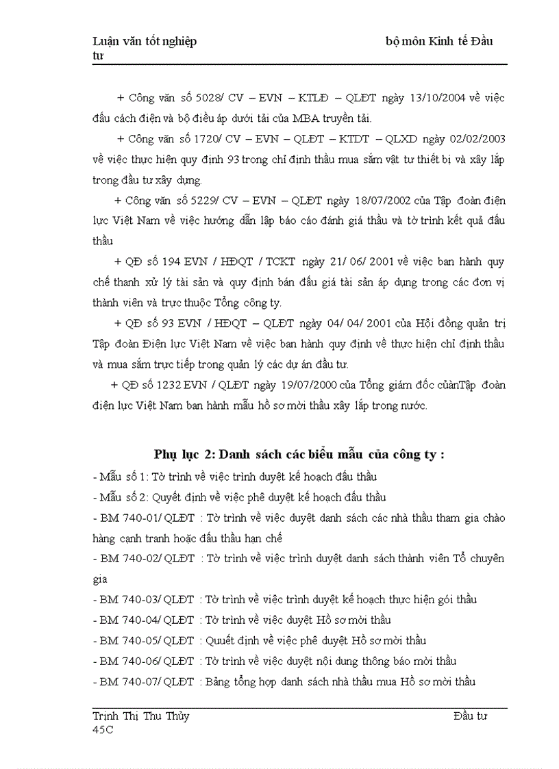 image for page Thực trạng và giải pháp nâng cao hiệu quả công tác tổ chức đấu thầu tại công ty Truyền tải điện I