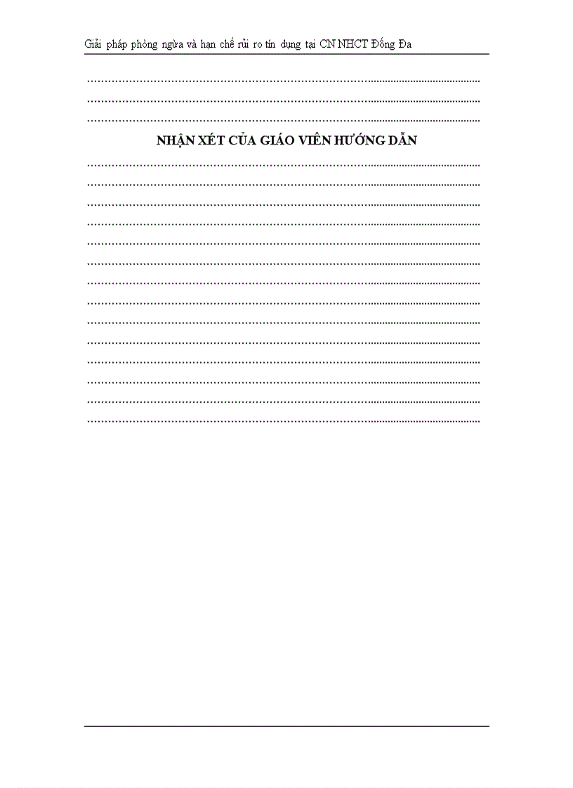 image for page Giải pháp hạn chế rủi ro tín dụng tại Chi nhánh Ngân hàng Công Thương khu vực Đống Đa