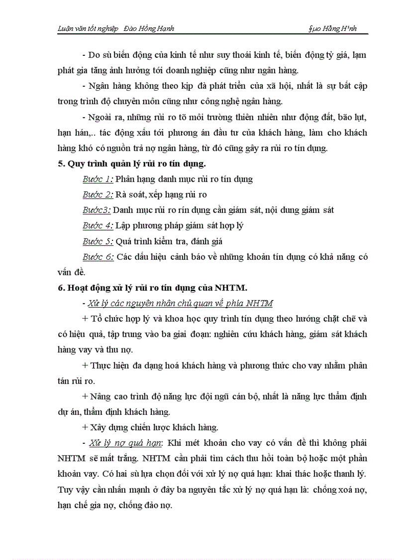 image for page Một số giải pháp phòng ngừa và hạn chế rủi ro tín dụng tại NHNo PTNT Hà Nội