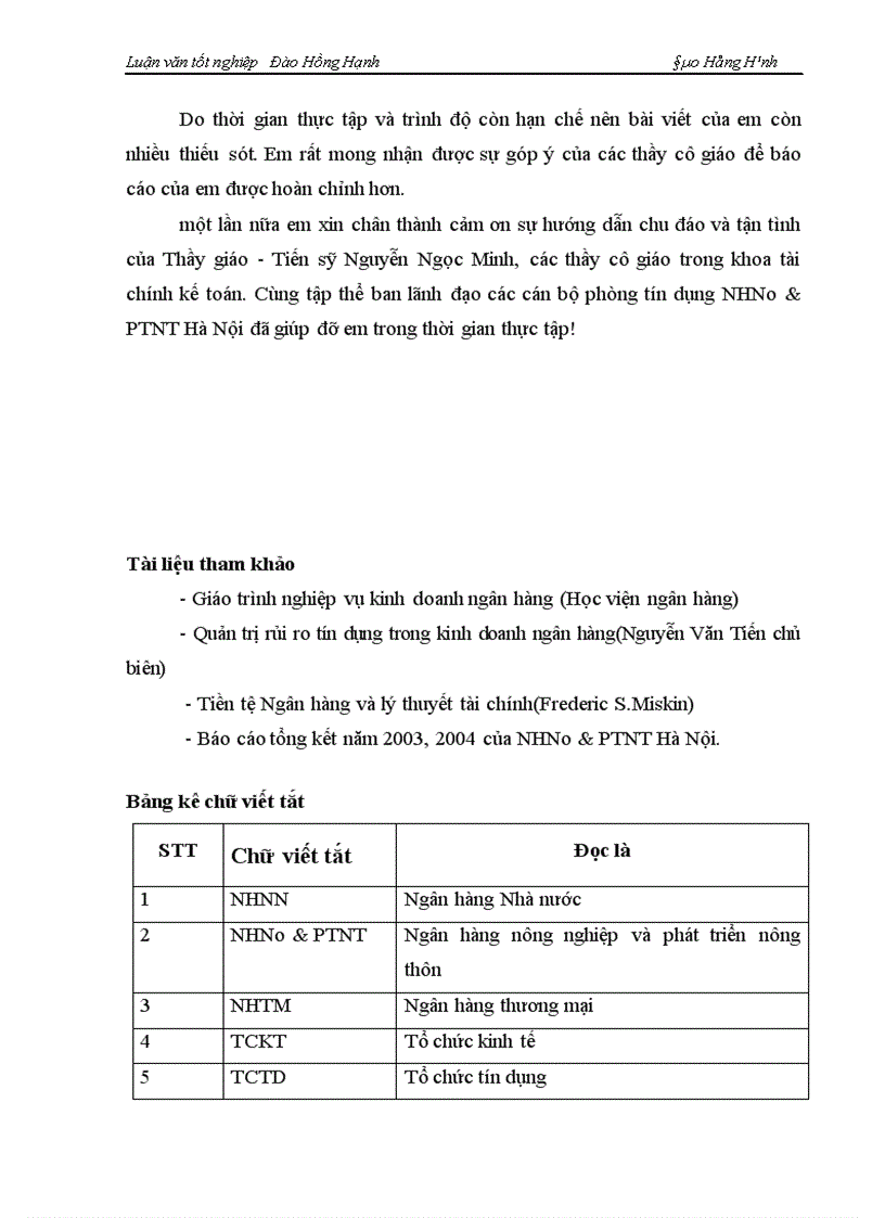 image for page Một số giải pháp phòng ngừa và hạn chế rủi ro tín dụng tại NHNo PTNT Hà Nội