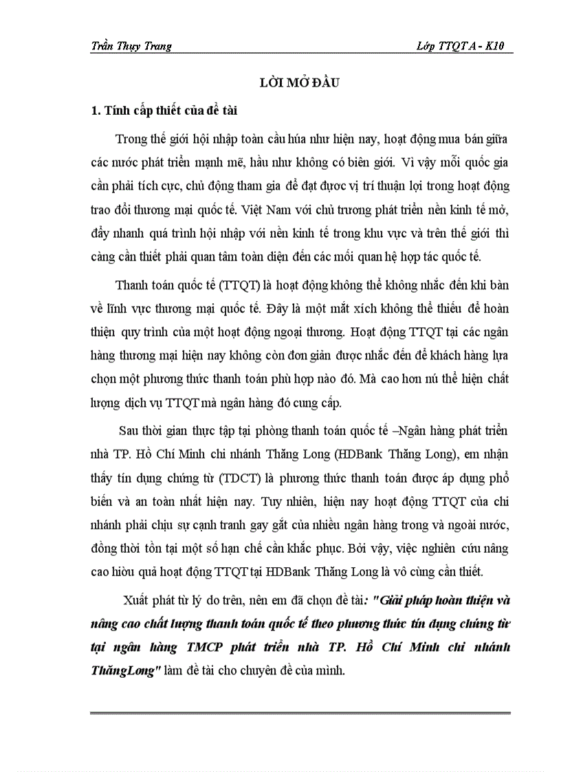 image for page Giải pháp hoàn thiện và nâng cao chất lượng thanh toán quốc tế theo phương thức tín dụng chứng từ tại ngân hàng TMCP phát triển nhà TP Hồ Chí Minh chi nhánh Thăng
