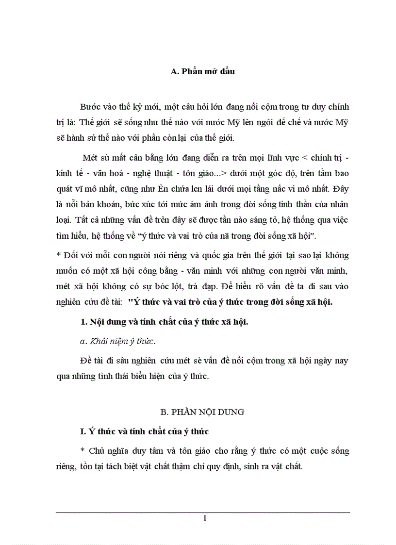 image for page ý thức và vai trò của ý thức trong đời sống x hội