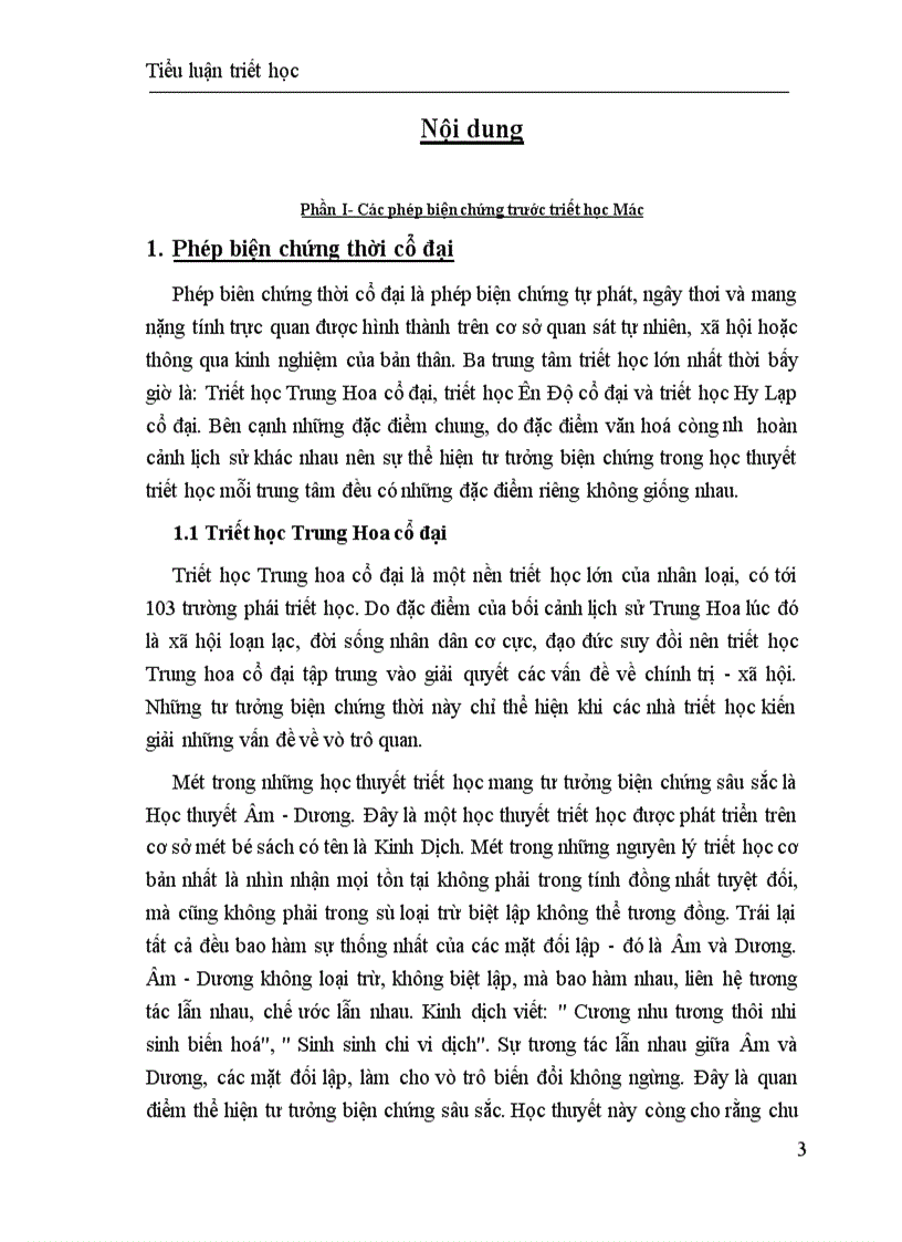 image for page Tiểu luận triết học 1