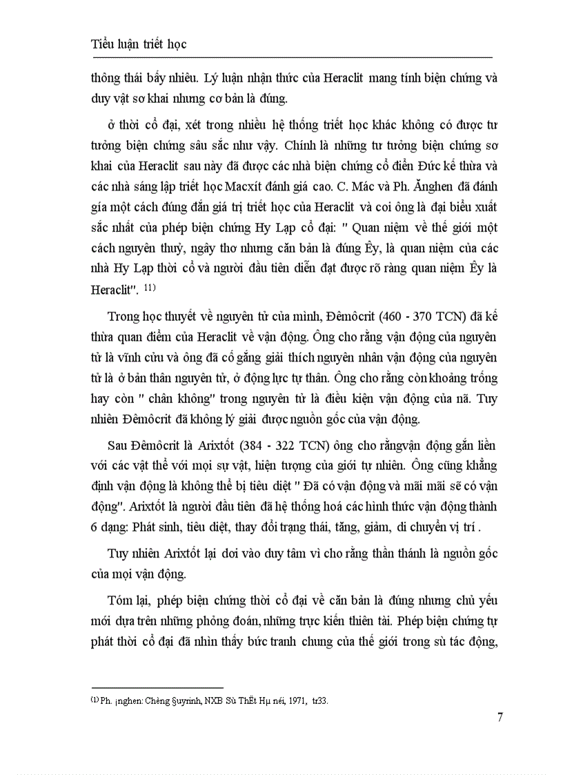 image for page Tiểu luận triết học 1