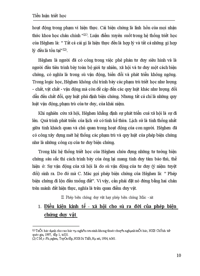 image for page Tiểu luận triết học 1