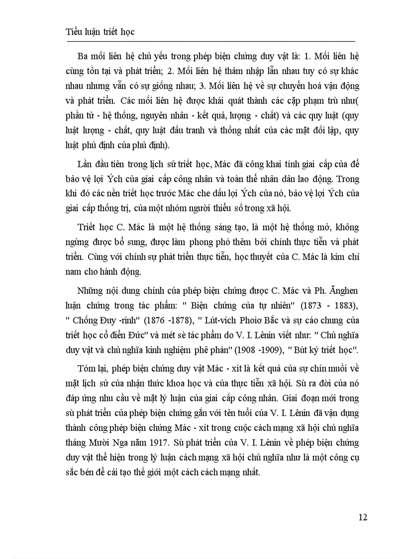 image for page Tiểu luận triết học 1