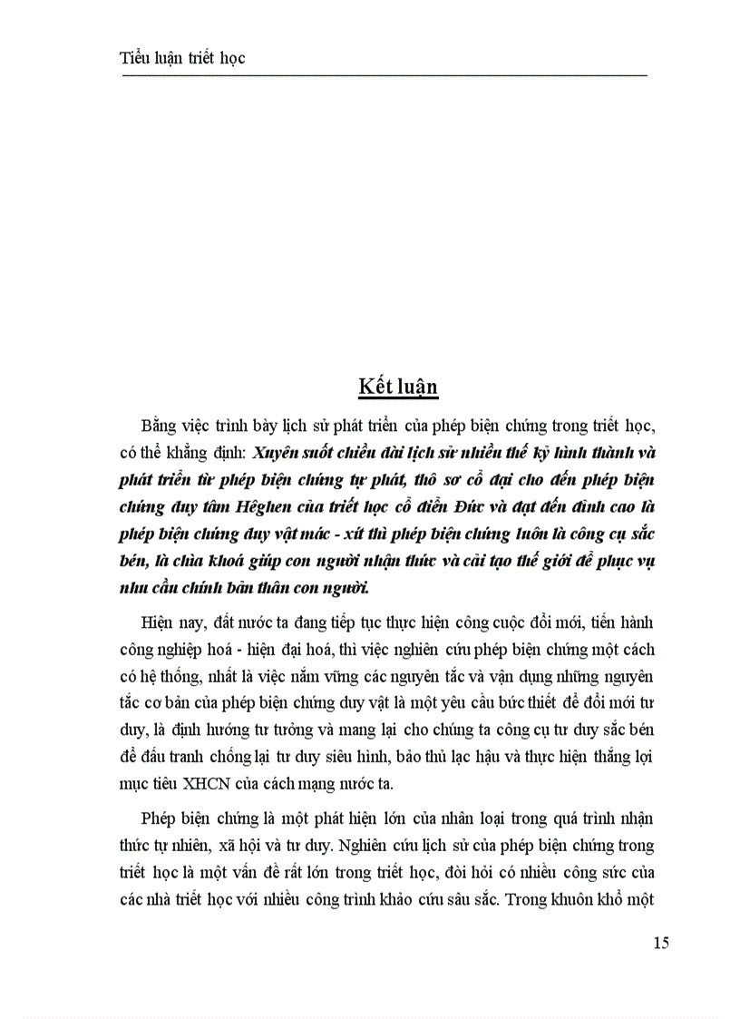 image for page Tiểu luận triết học 1