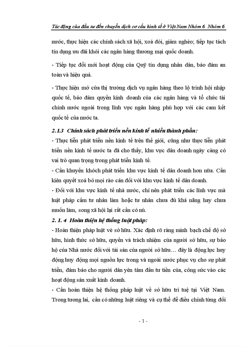 image for page Tác động của đầu tư đến chuyển dịch cơ cấu kinh tế ở Việt Nam 1