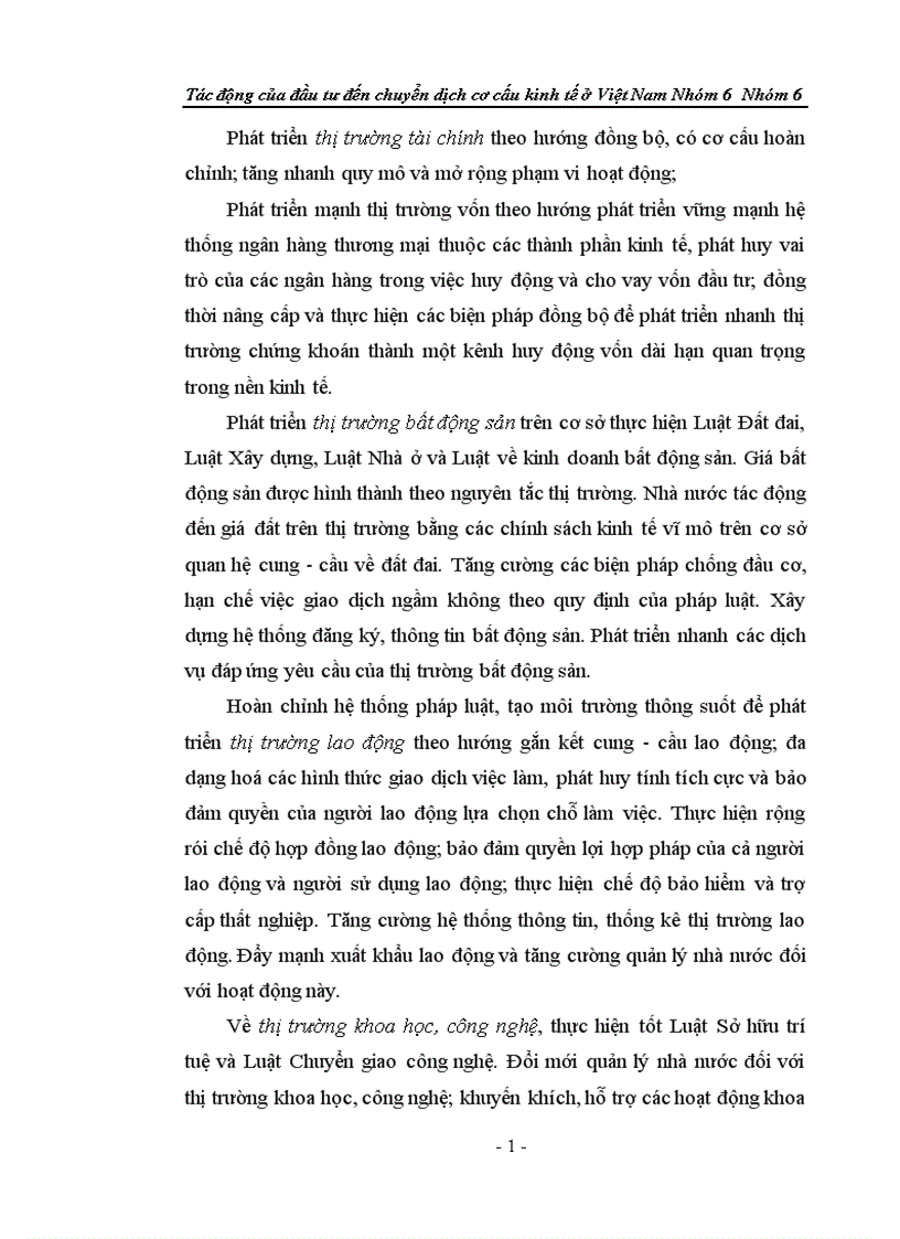 image for page Tác động của đầu tư đến chuyển dịch cơ cấu kinh tế ở Việt Nam 1