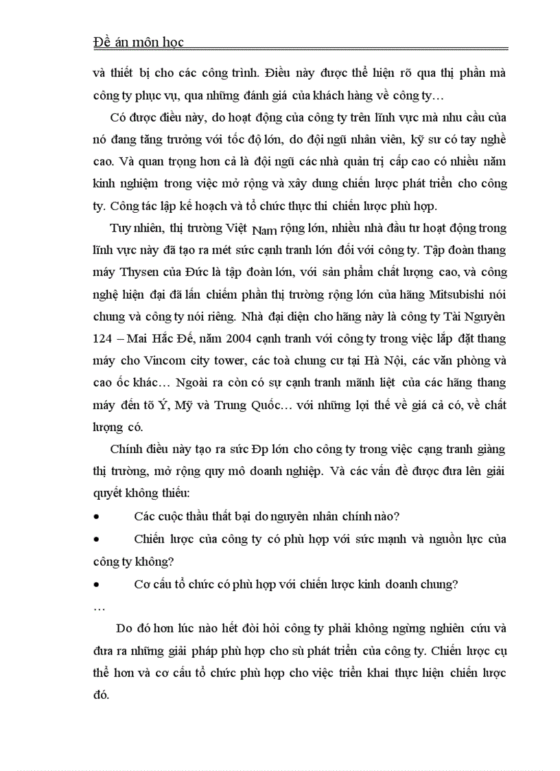 image for page Những giải pháp nhằm thiết kế cơ cấu tổ chức phù hợp hơn với chiến lược kinh doanh của công ty Thang máy và thiệt bị Thăng Long