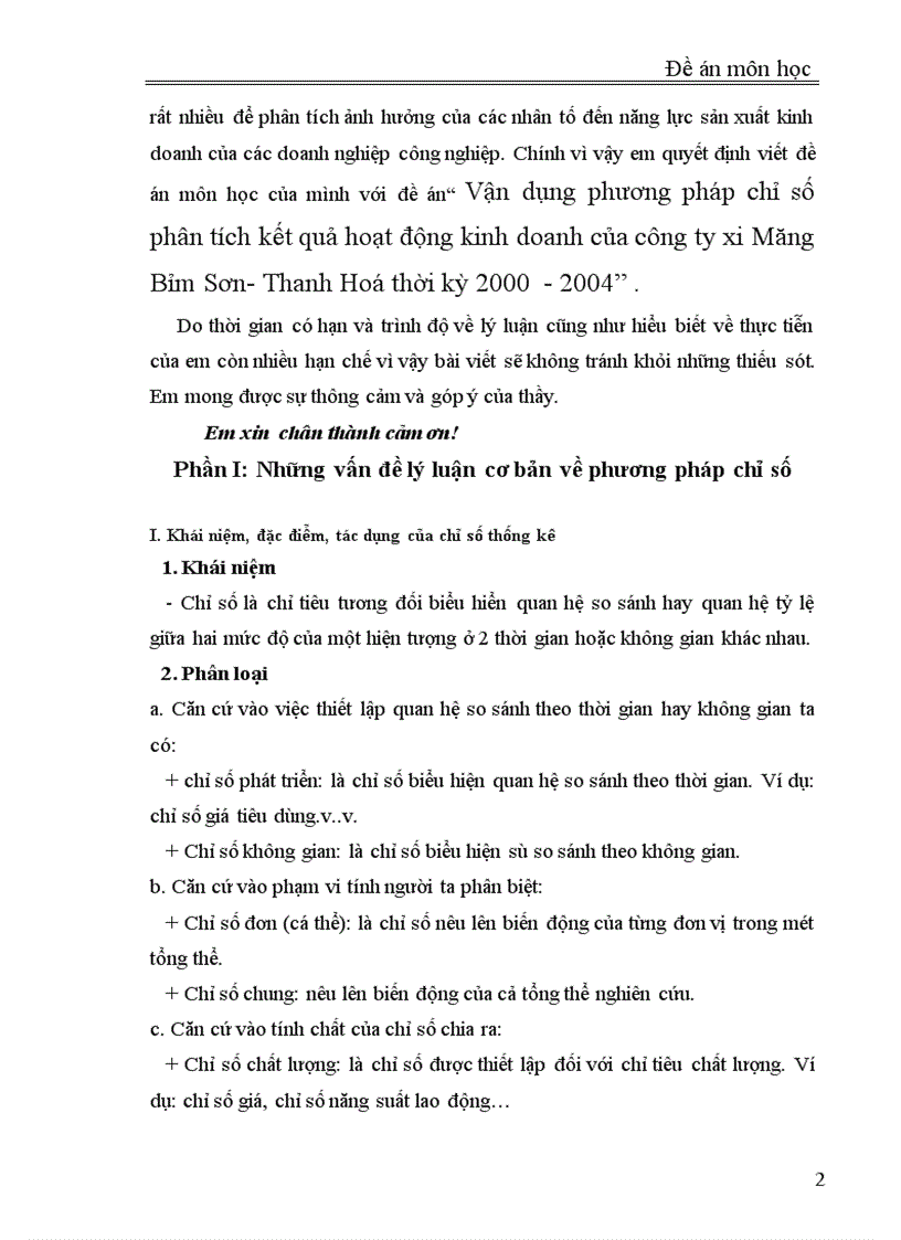 image for page Vận dụng phương pháp chỉ số phân tích kết quả hoạt động kinh doanh của công ty xi Măng Bỉm Sơn Thanh Hoá thời kỳ 2000 2004