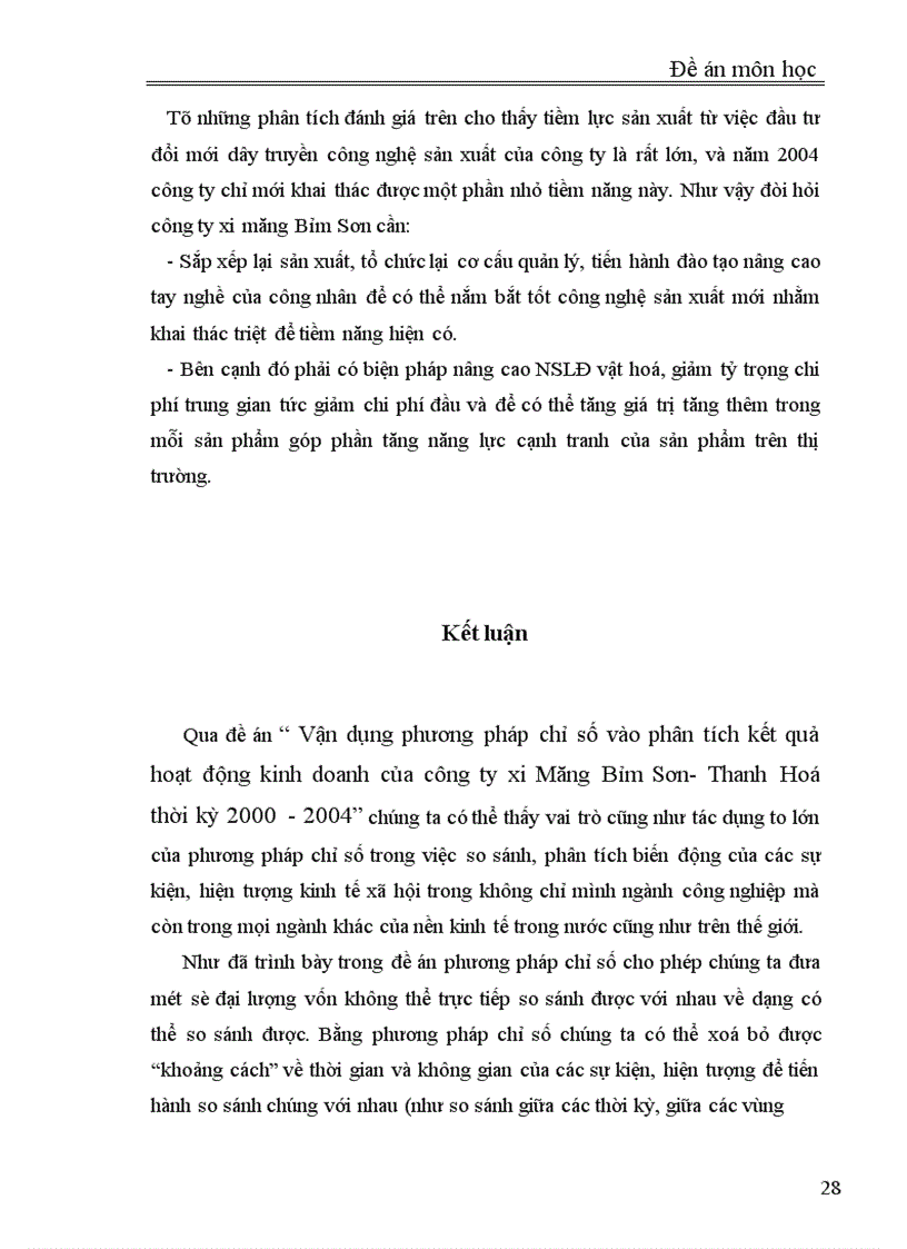 image for page Vận dụng phương pháp chỉ số phân tích kết quả hoạt động kinh doanh của công ty xi Măng Bỉm Sơn Thanh Hoá thời kỳ 2000 2004