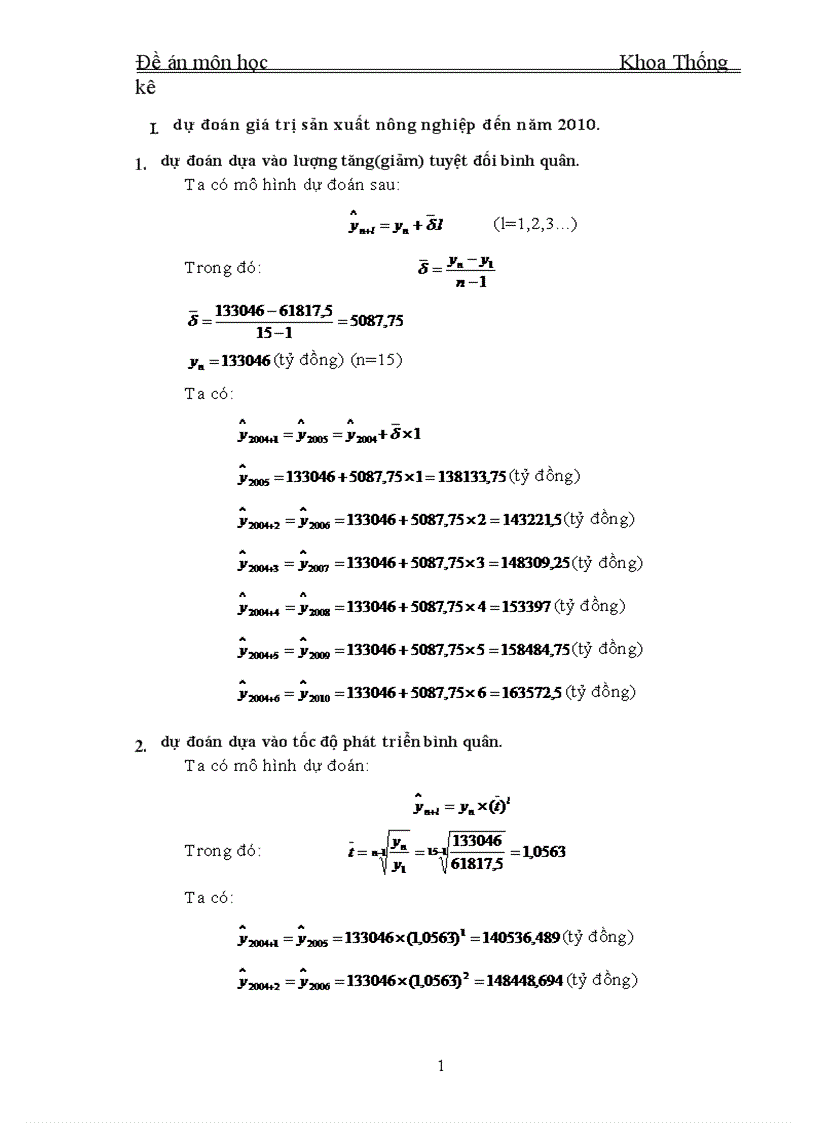 image for page Phương pháp dãy số thời gian và vận dụng phân tích biến động giá trị sản xuất nông nghiệp Việt Nam thời kỳ 1990 2004 và dự đoán đến năm 2010