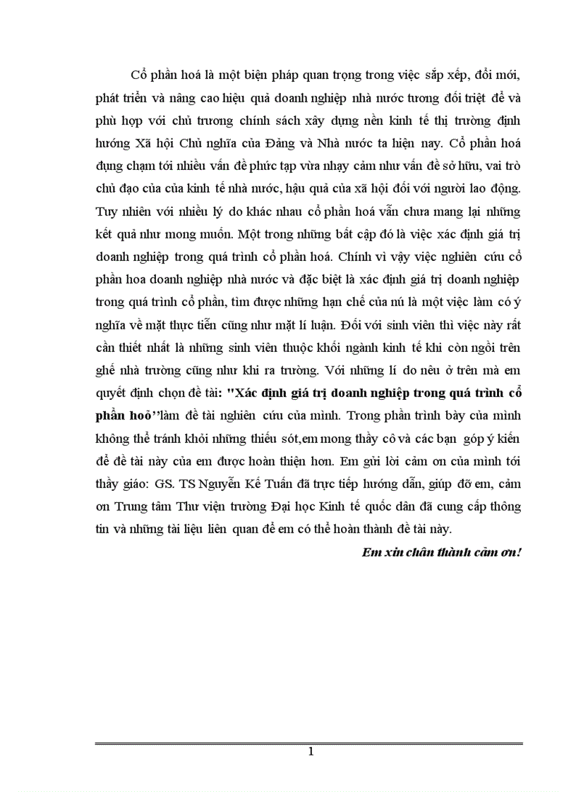 image for page Xác định giá trị doanh nghiệp trong quá trình cổ phần hoá