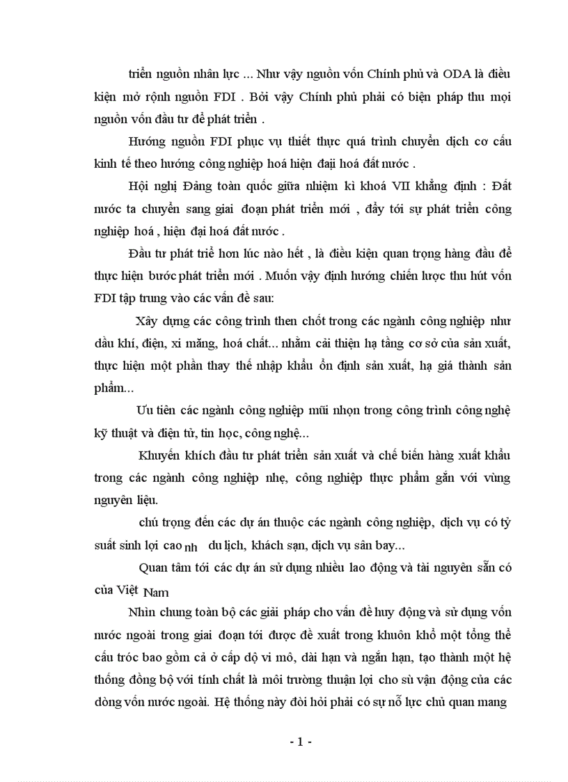 image for page Thực trạng và giải pháp để huy động và sử dụng có hiệu quả nguồn đầu tư của nước ngoài vào nước ta 1