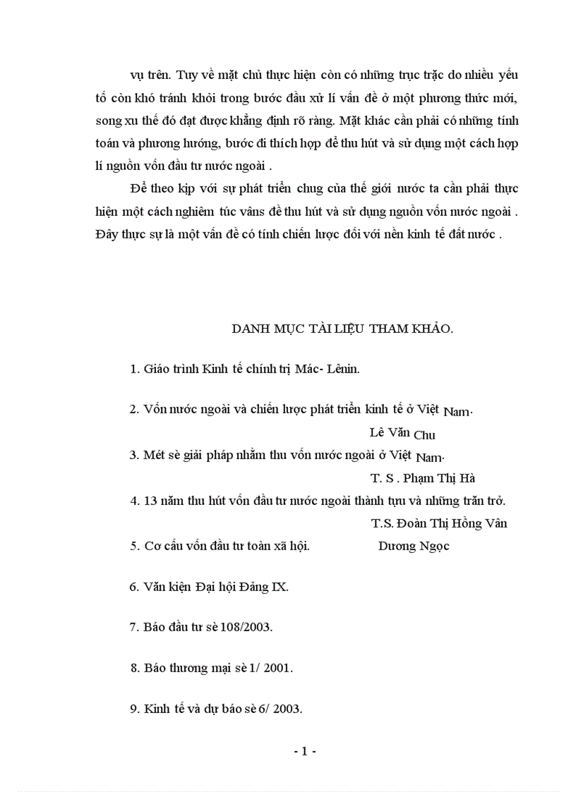 image for page Thực trạng và giải pháp để huy động và sử dụng có hiệu quả nguồn đầu tư của nước ngoài vào nước ta 1