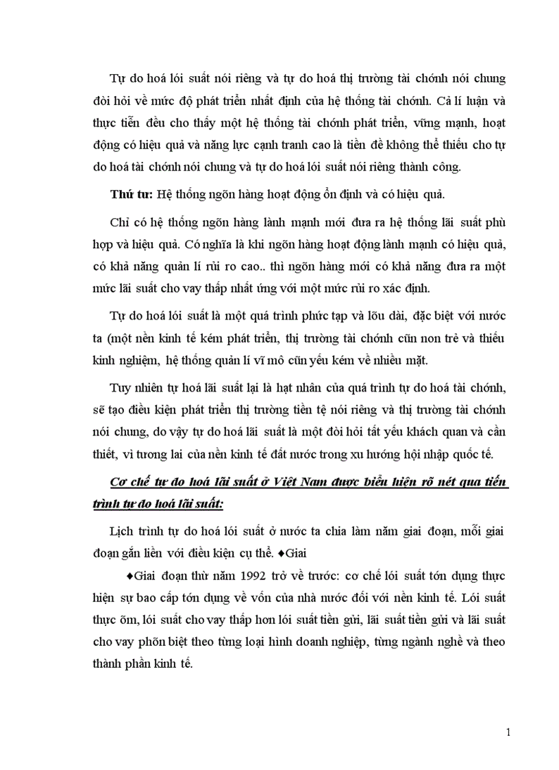 image for page lãi suất và tự do hoá lãi suất ở Việt Nam 1