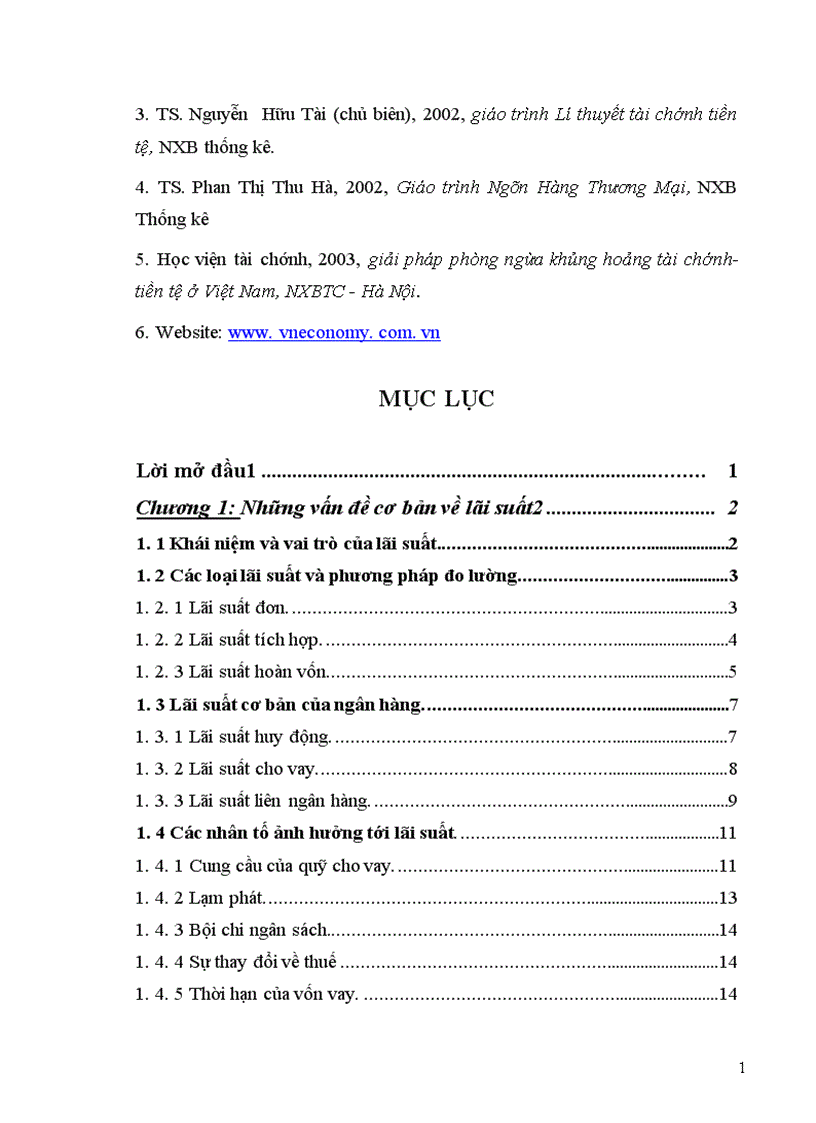 image for page lãi suất và tự do hoá lãi suất ở Việt Nam 1