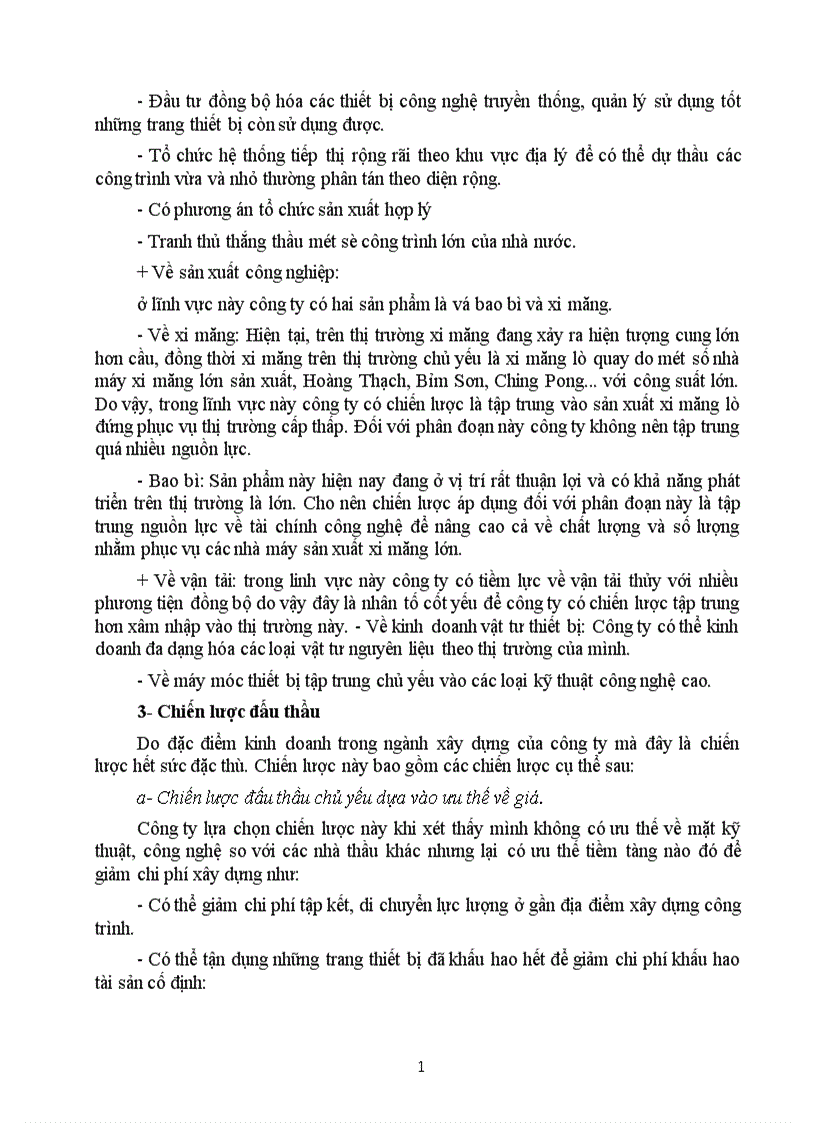 image for page Một số biện pháp chủ yếu nhằm góp phần hoàn thiện quá trình xây dựng chiến lược kinh doanh ở Công ty Xây lắp Vật tư Vận tải Sông Đà 12