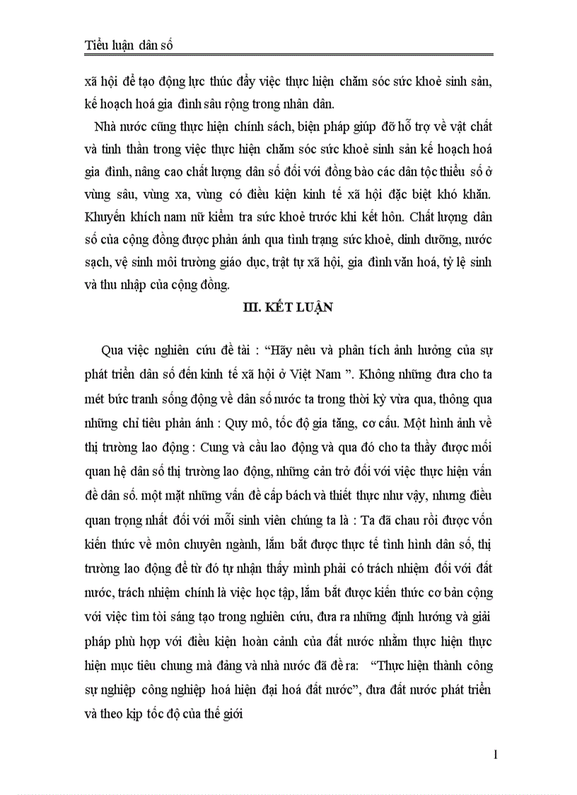 image for page Hãy nêu và phân tích ảnh hưởng của sự phát triển dân số đến kinh tế xã hội ở Việt Nam