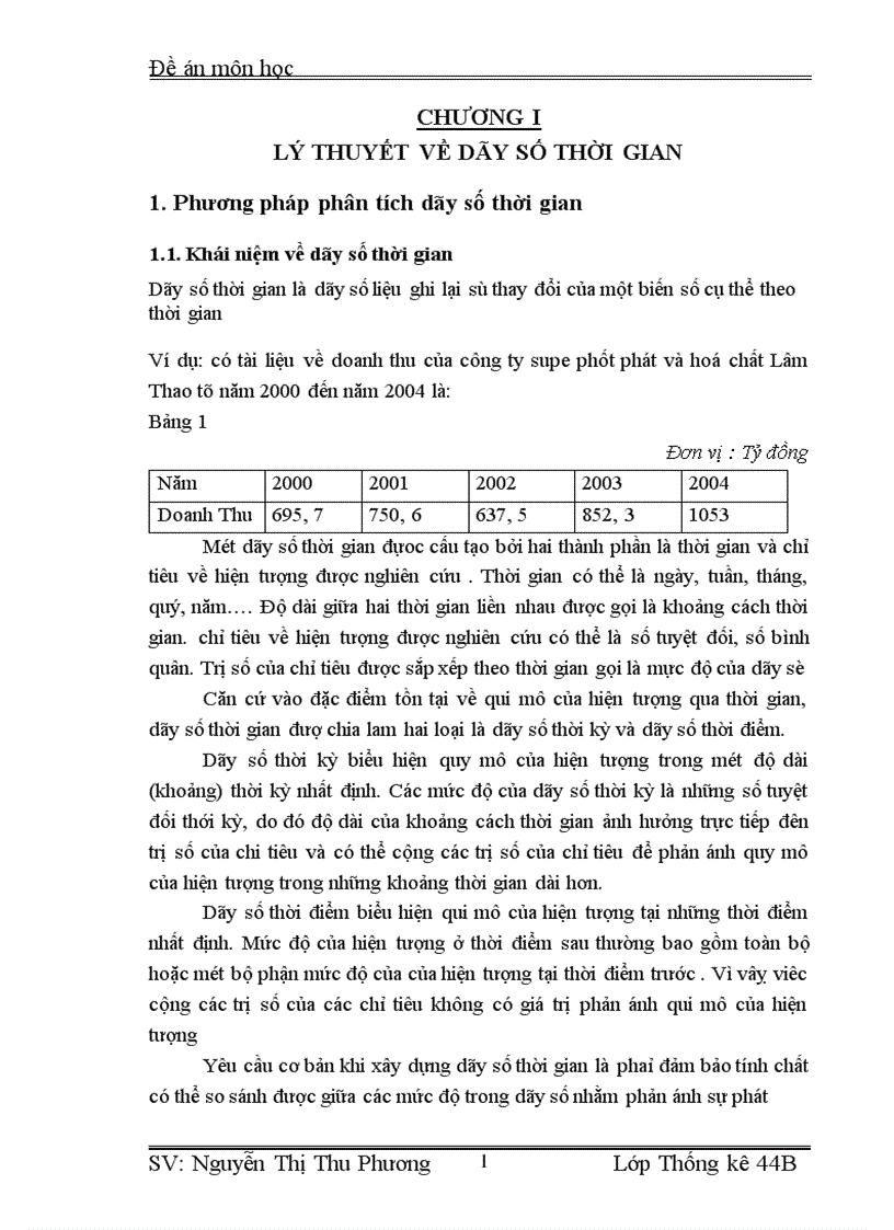 image for page Vận dụng phương pháp dãy số thời gian để phân tích sự biến động về doanh thu của Công ty Supe Phốt Phát và Hoá Chất Lâm Thao từ năm 2000 đến năm 2004và dự báo năm 2005
