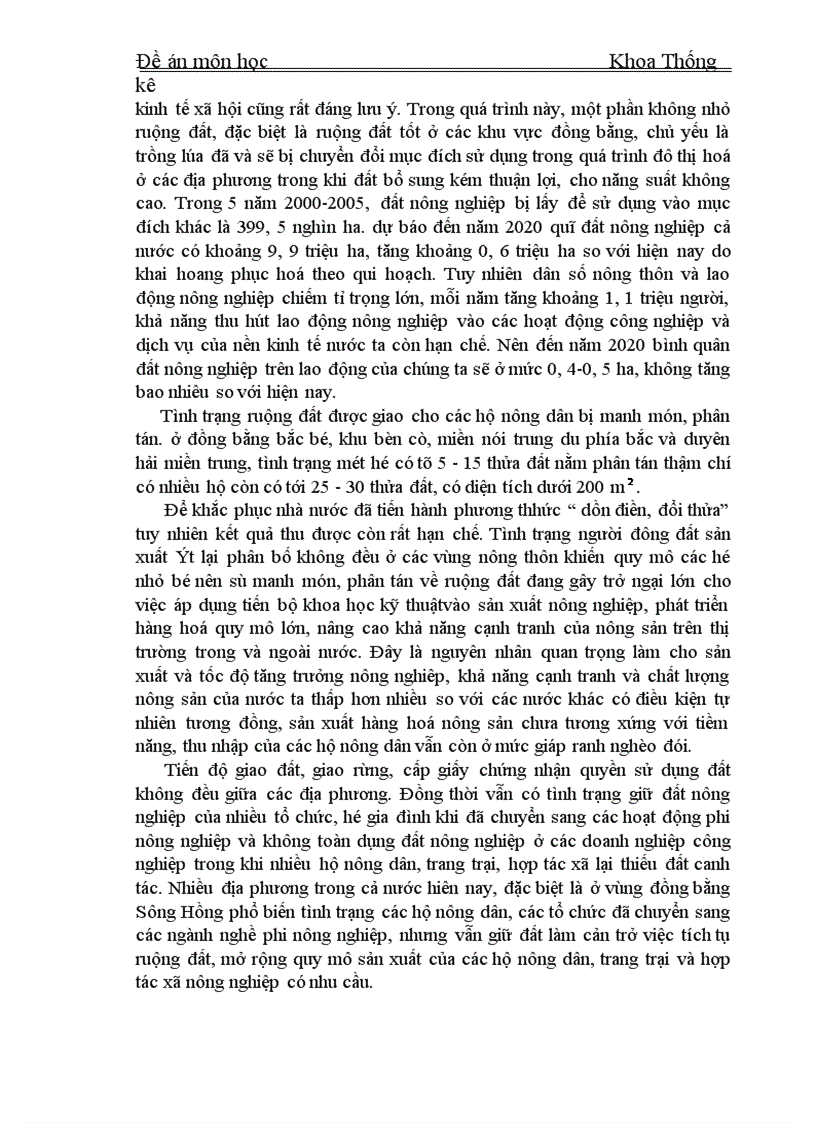 image for page Vận dụng dãy số thời gian với phân tích tổng giá trị sản xuất nông nghiệp của Việt Nam giai đoạn 1990 2002