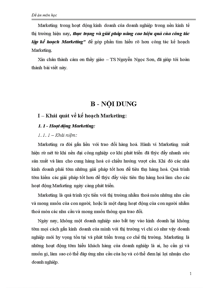 image for page Vai trò của kế hoạch Marketing trong hoạt động kinh doanh của doanh nghiệp trong nền kinh tế thị trường hiện nay thực trạng và giải pháp nâng cao hiệu quả của công tác lập kế hoạch Marketing