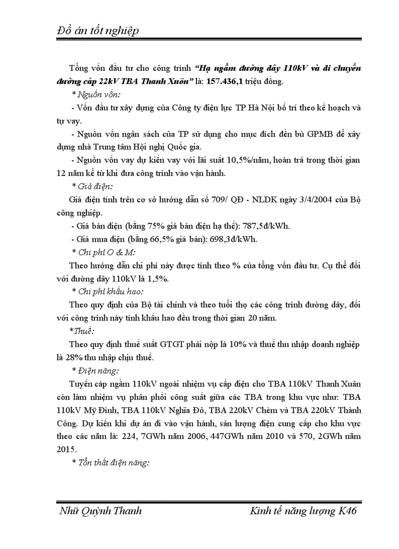 image for page Hạ ngầm tuyến đường dây 110kV di chuyển đường cáp 22kV trạm biến áp 110kV Thanh Xuân