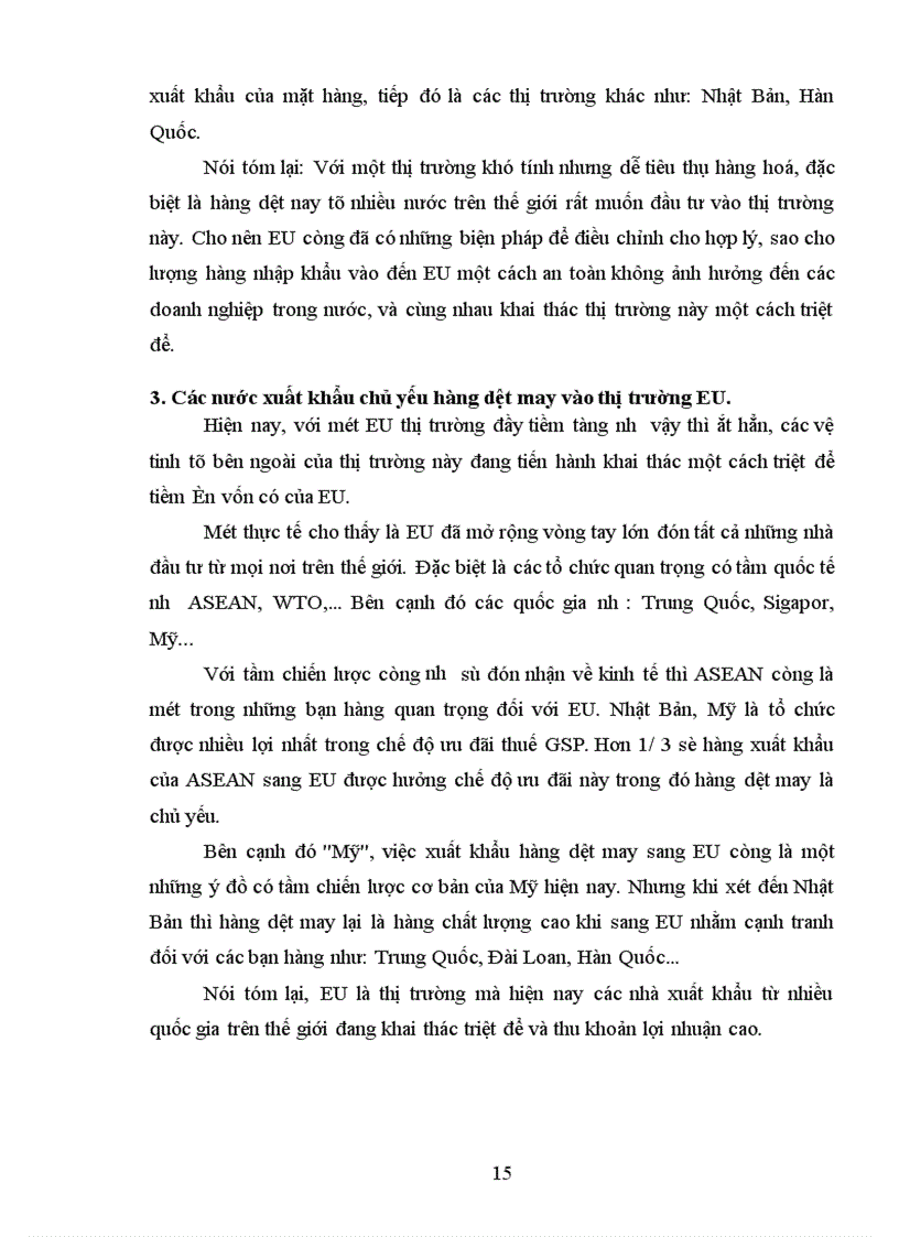 image for page Xuất khẩu hàng dệt may của Việt Nam sang thị trường EU Thực trạng và giải pháp