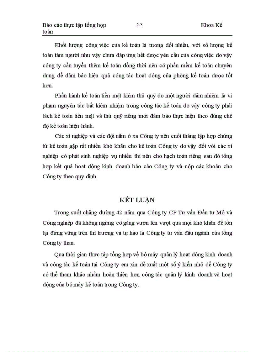 image for page Báo cáo thực tập tổng hợp của công ty CP Tư vấn Mỏ và Công nghiệp