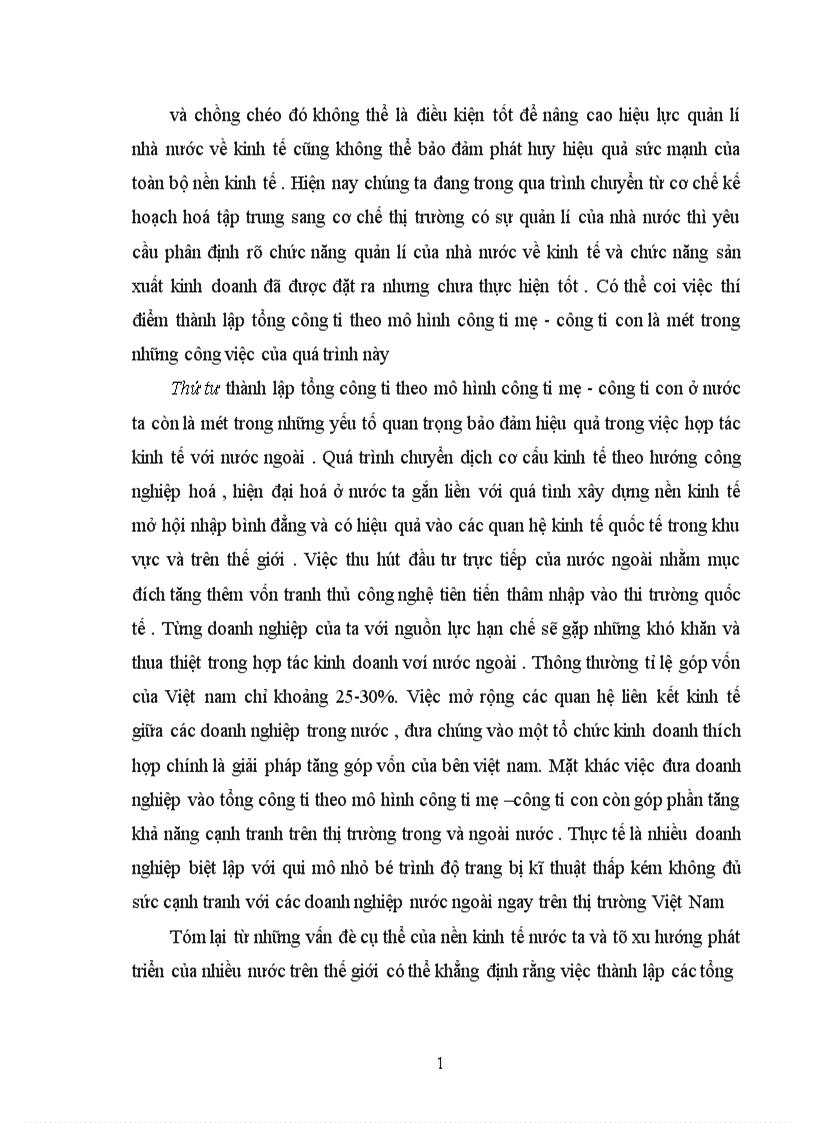 image for page Tính tất yếu khách quan và con đường hình thành công ty mẹ công ty con ở Việt Nam 1
