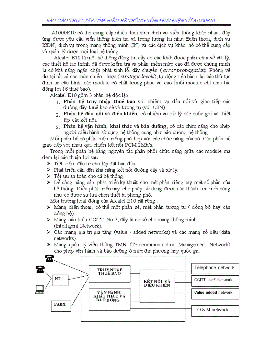 Tìm hiểu hệ thống tổng đài điện tử A1000 E10