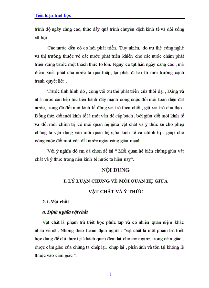 image for page Mối quan hệ biện chứng giữa vật chất và ý thức trong nền kinh tế nước ta hiện nay 1