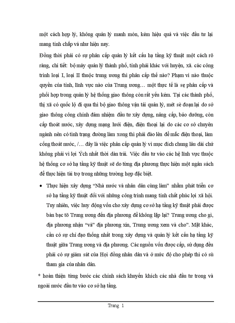 image for page Thực trạng đầu tư phát triển cơ sở hạ tầng kỹ thuật ở Việt Nam trong thời gian qua và một số giải pháp trong thời gian tới nhằm thu hút vốn đầu tư trực tiếp nước ngoài