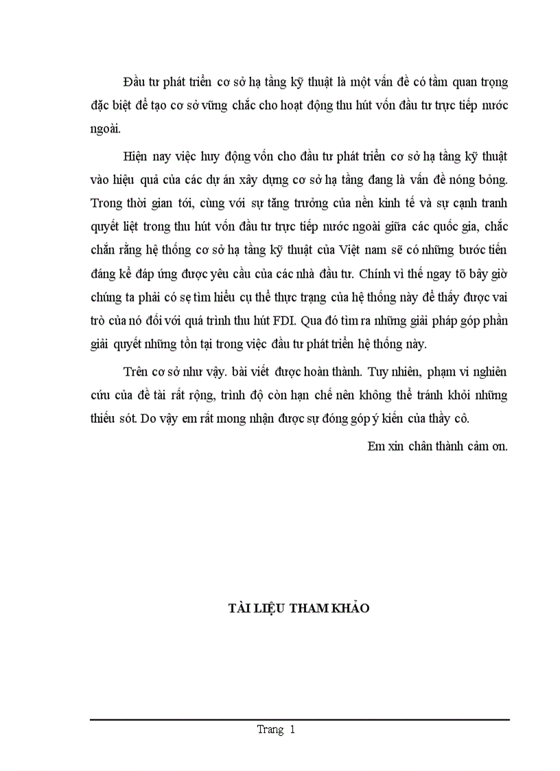 image for page Thực trạng đầu tư phát triển cơ sở hạ tầng kỹ thuật ở Việt Nam trong thời gian qua và một số giải pháp trong thời gian tới nhằm thu hút vốn đầu tư trực tiếp nước ngoài