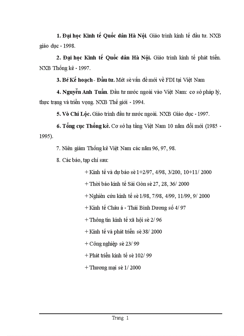 image for page Thực trạng đầu tư phát triển cơ sở hạ tầng kỹ thuật ở Việt Nam trong thời gian qua và một số giải pháp trong thời gian tới nhằm thu hút vốn đầu tư trực tiếp nước ngoài